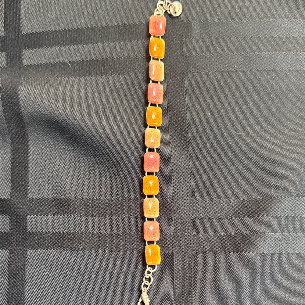 Skalli Paris Vintage Elegant Peach Sterling Silver Bracelet.